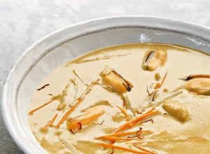 recette de soupe de moules au safran