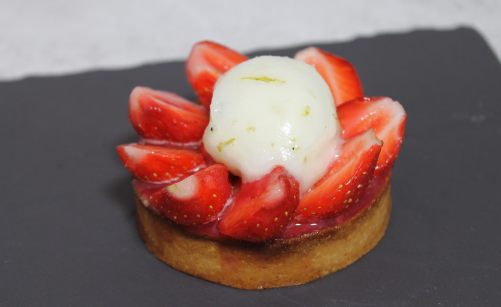 Recette De Fine Tarte Aux Fraises Et Au Fromage Blanc Sorbet